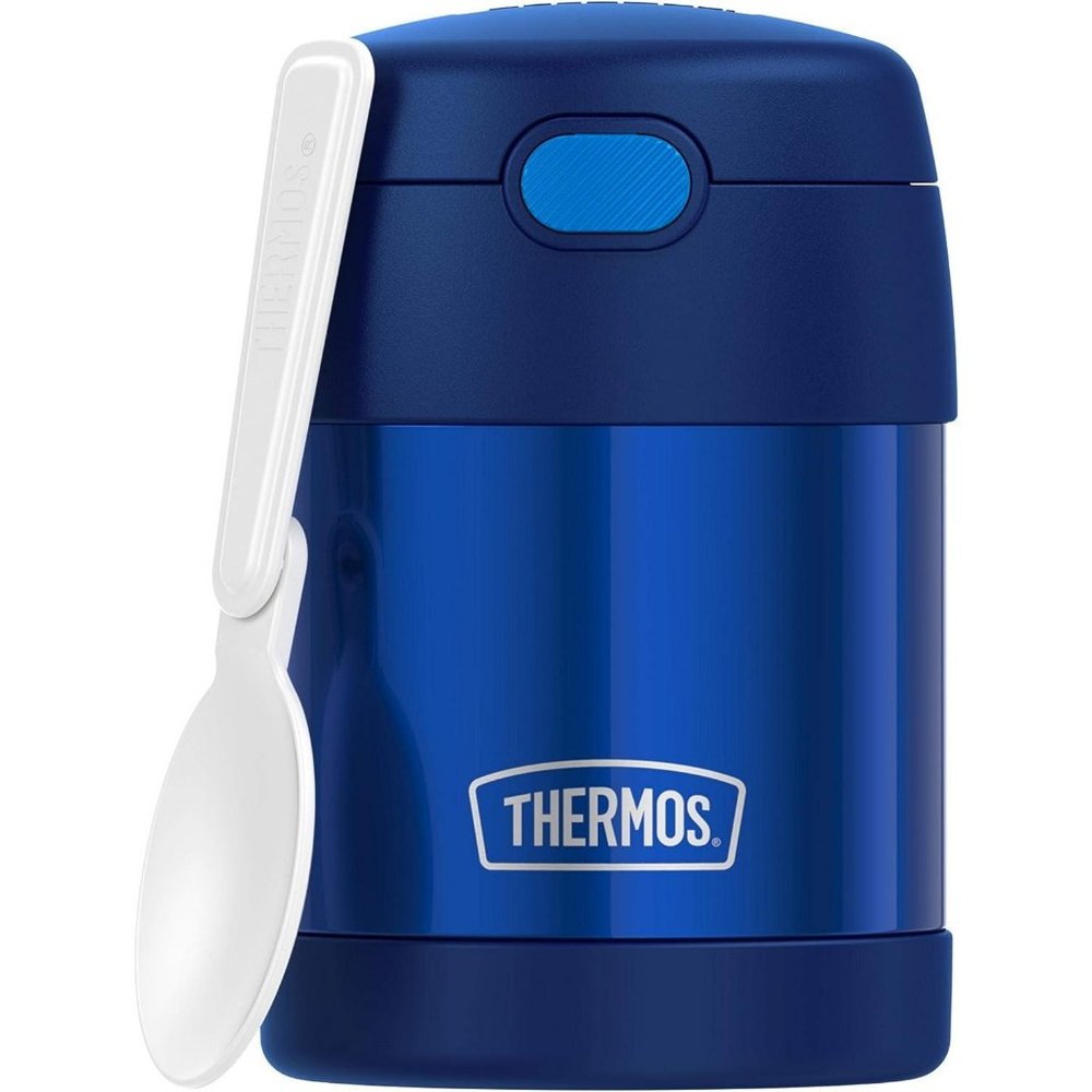 Thermos Funtainer 10 Ounce Stainless Steel Insulated Food Jar with Folding Spoon